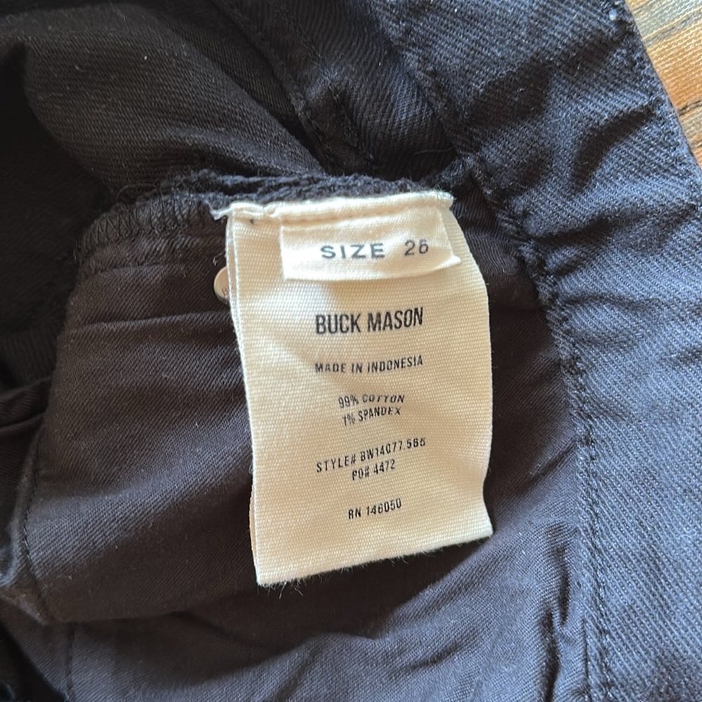 Buck Mason Black Denim Shorts - Picture 5 of 5